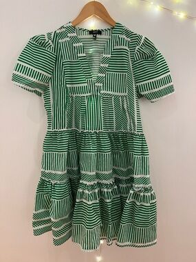Aqua cotton swing dress